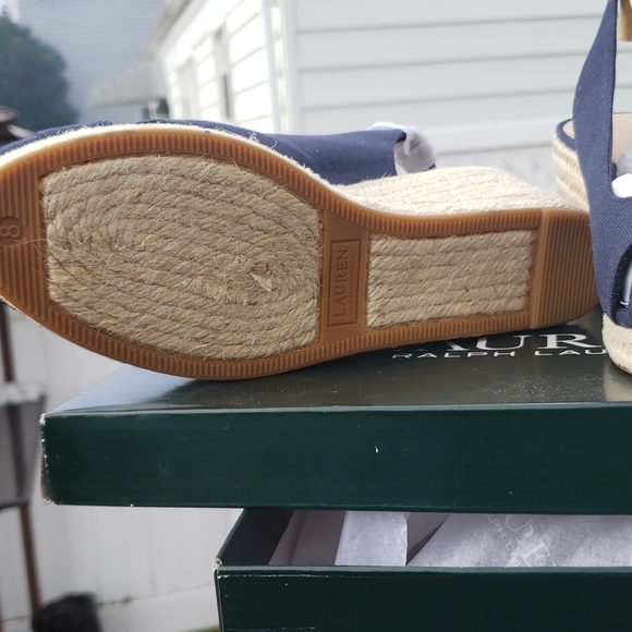 New Ralph Lauren blue wedges size 8 - Picture 6 of 9